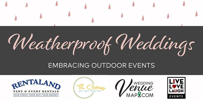 Weatherproof Weddings Logo and flyer