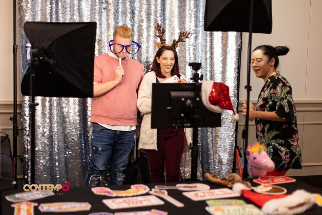 Wedding Venue Map Blockbuster Holiday Party The Flipping People flipbook booth at Wedding Venue Map Blockbuster Holiday Party