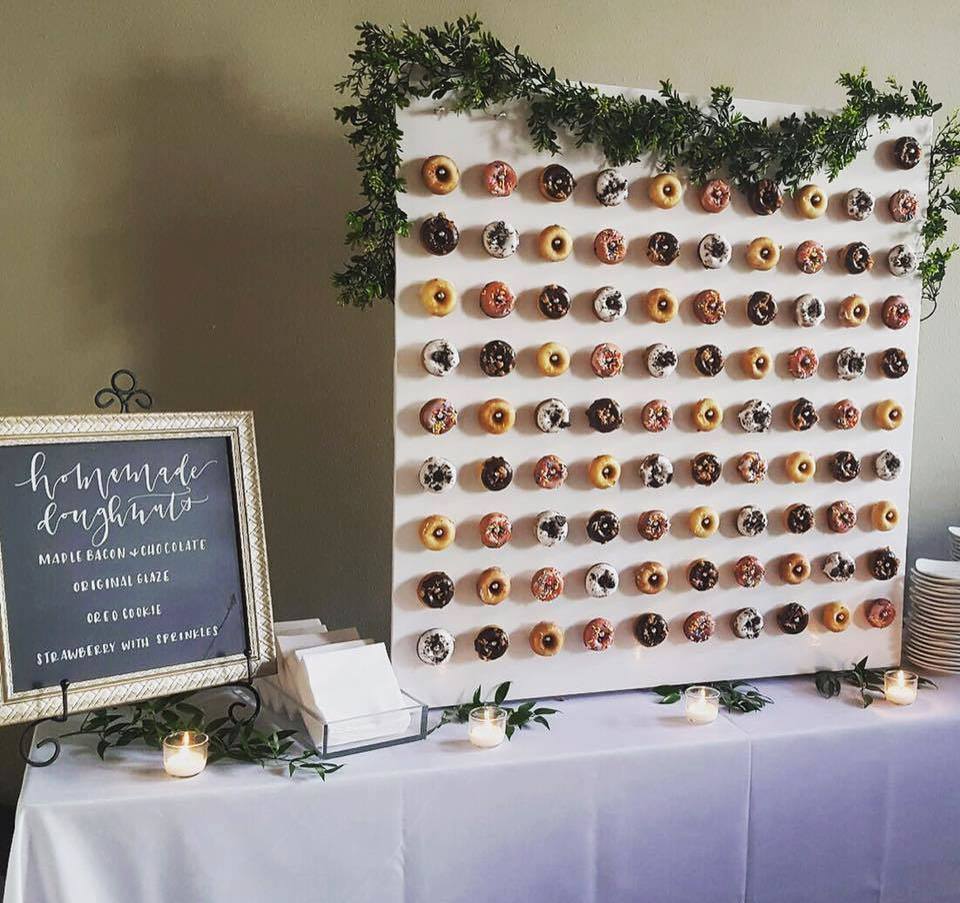 donut wall by Puff 'n Stuff Catering
