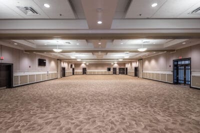 empty ballroom waiting for event at Ocoee Lakeshore Center