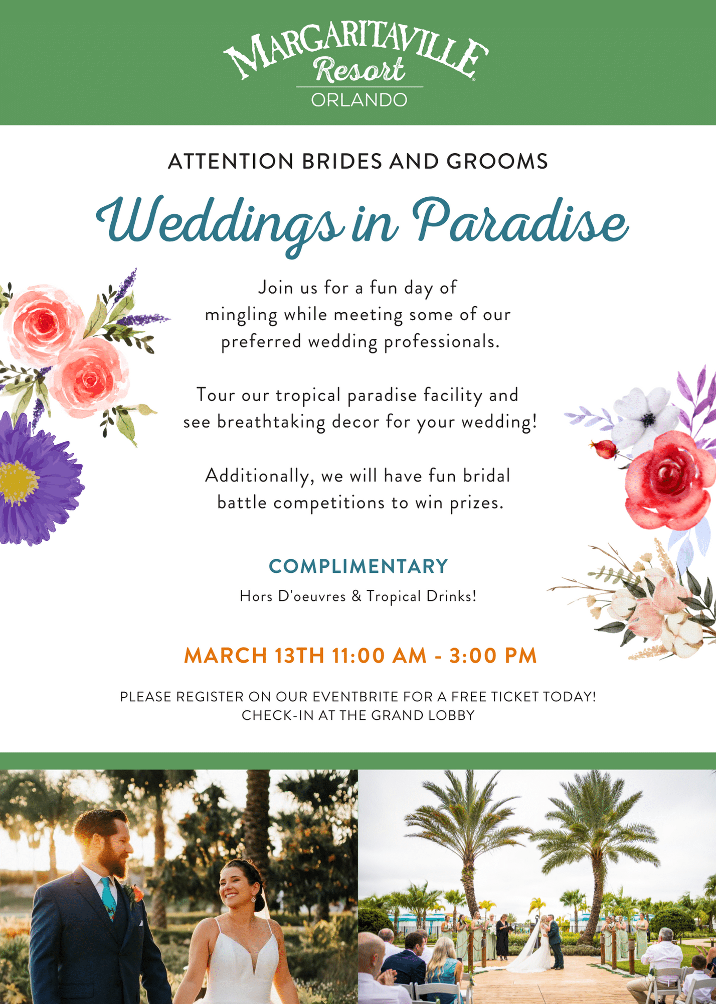 Weddings in Paradise flyer