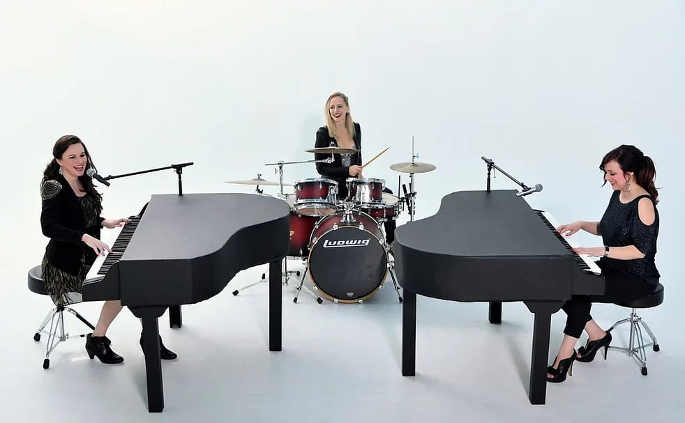 three piece piano and drums group by Sol Rise Entertainment