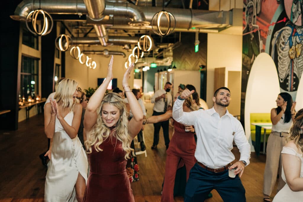 wedding reception dancing to sounds by Sol Rise Entertainment