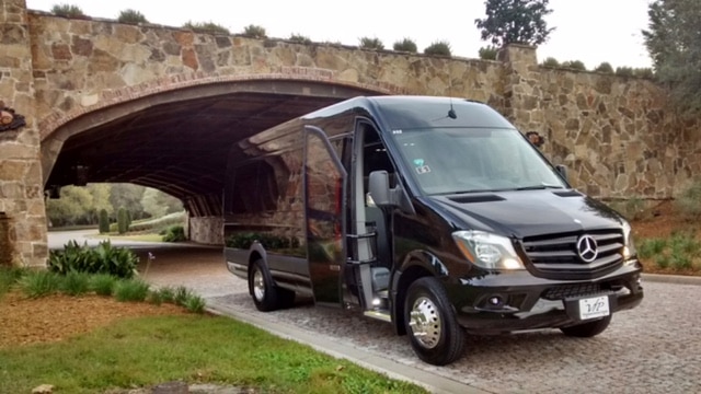 Black multipurpose Sprinter van from VIP Transportation