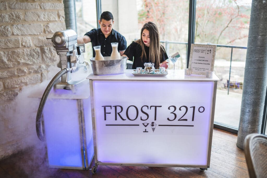 Frost 321 Bartenders ready to prepare frozen cocktails and desserts