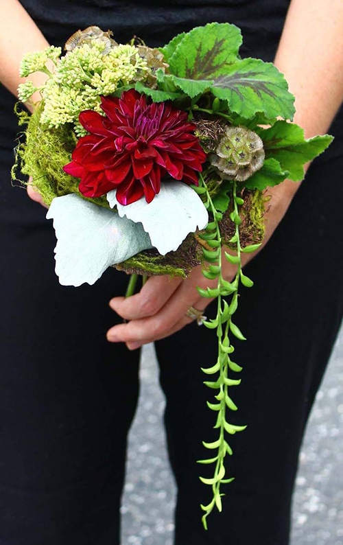 unique flower wedding bouquet by Leaf & Blossom Co