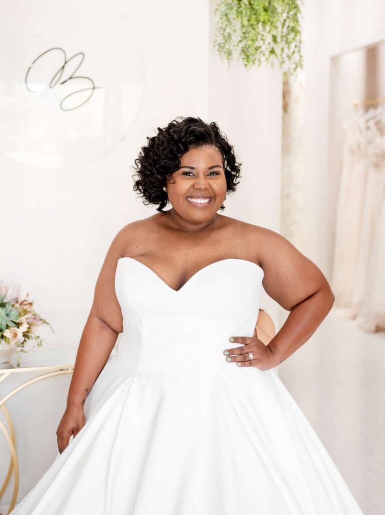 strapless sweetheart neckline at Enchanted Bride