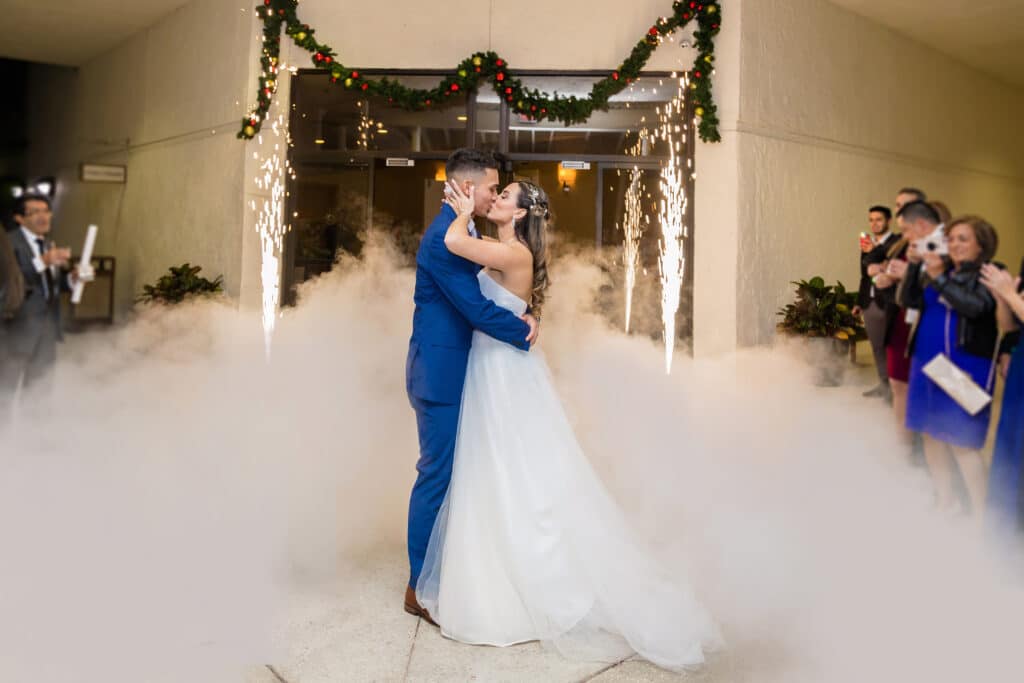 bride and groom dance on a cloud by 360 Emotions