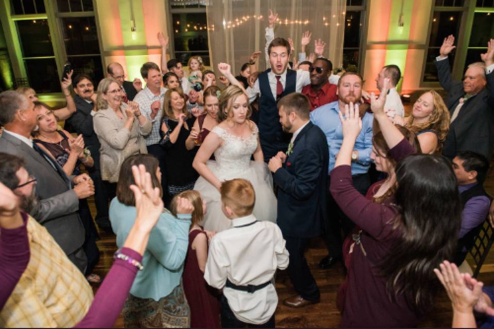 bride and groom on the dance floor by Meisner Productions