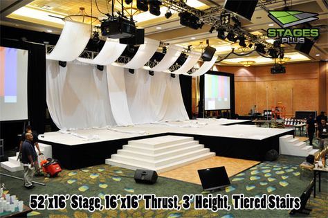 large runway with tiered stairs from Stages Plus in Central Florida