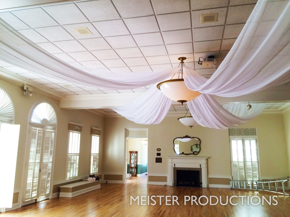 ceiling draped in white by Meisner Productions
