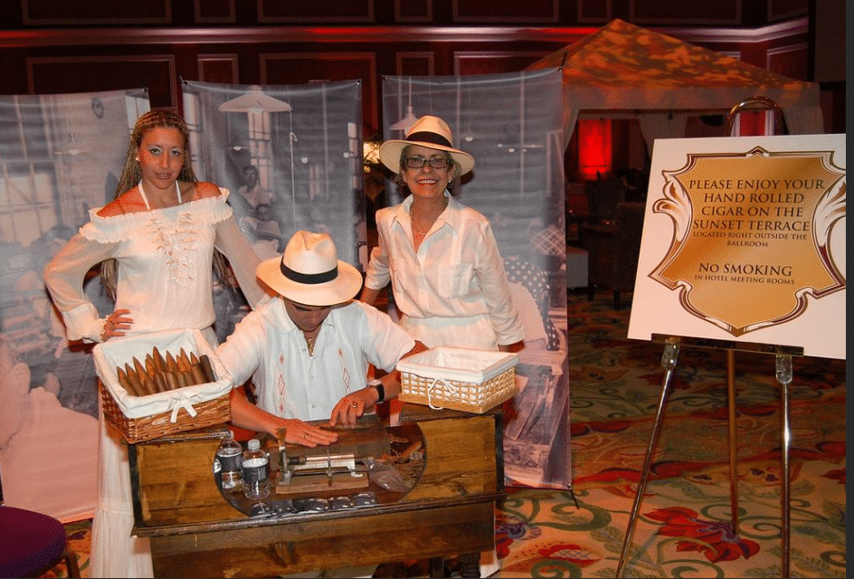 Cuban cigar rolling event from Dawn Gilmore Productions