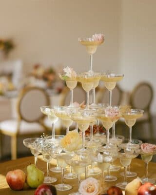 champagne tower poured by My Bar Service