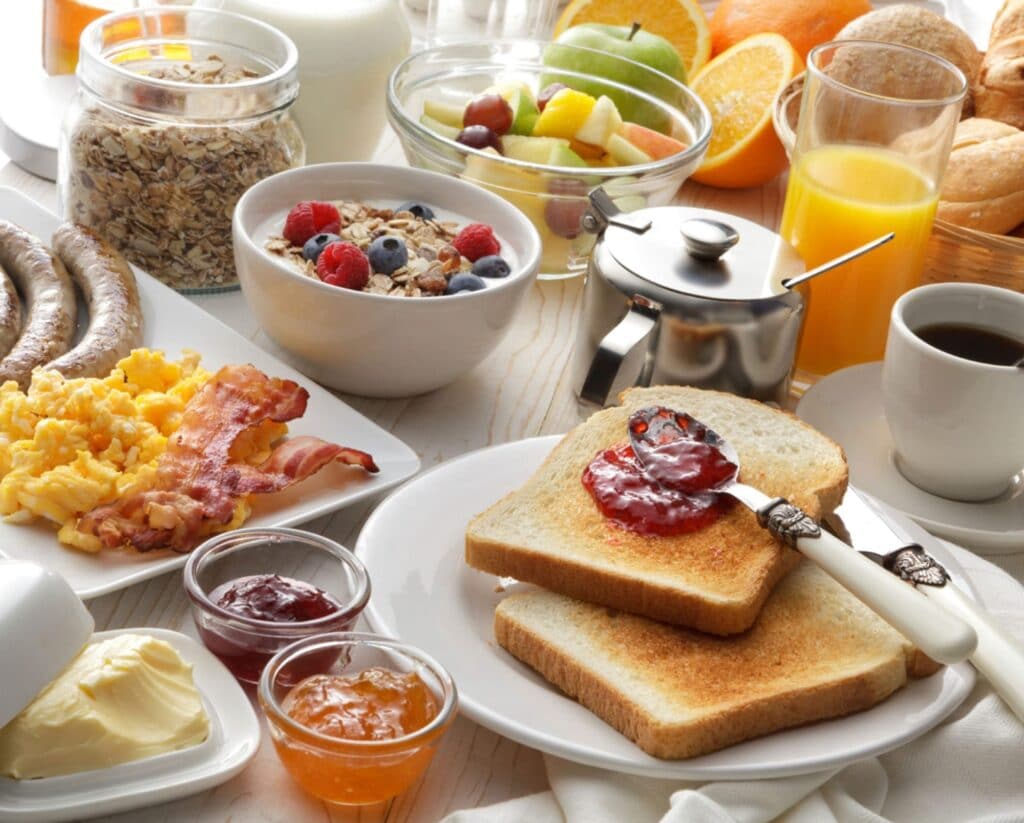 breakfast offerings at the Hilton Garden Inn Apopka City Center