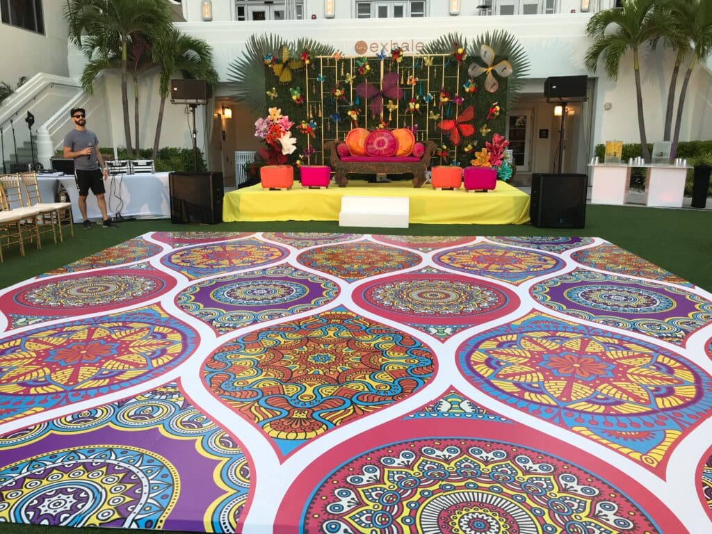 colorful dance floor by letz dance on
