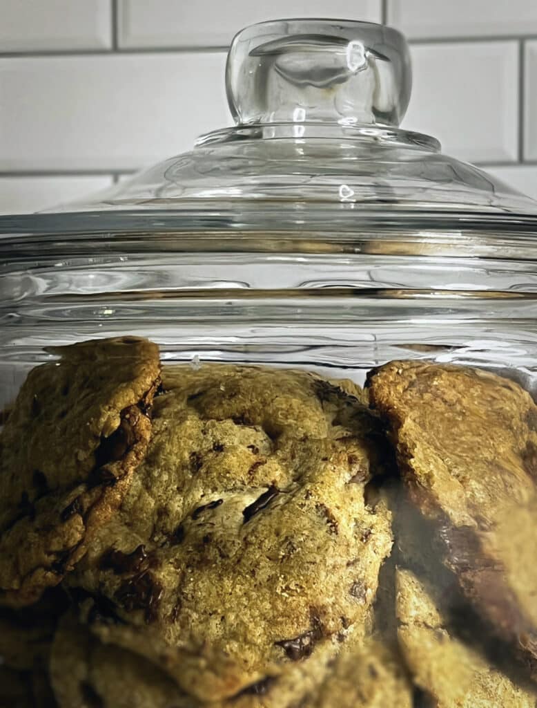 glass mason cookie jar filled with cookies from The Cookie Jar Orlando