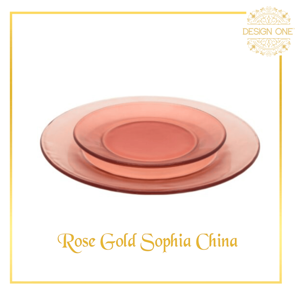 rose gold sophia china from Design One USA