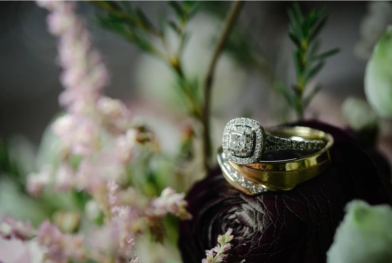 wedding rings from wedding coordinated by Fairy Tales & Wedding Bells