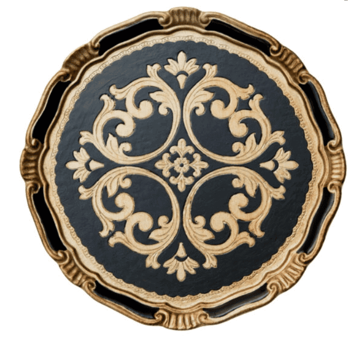 ornate charger plate from Design One USA