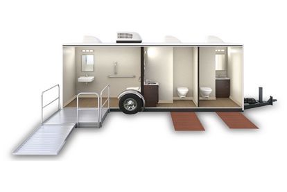 rendering of comfort station showing accessibility from United Rentals Reliable Onsite Service