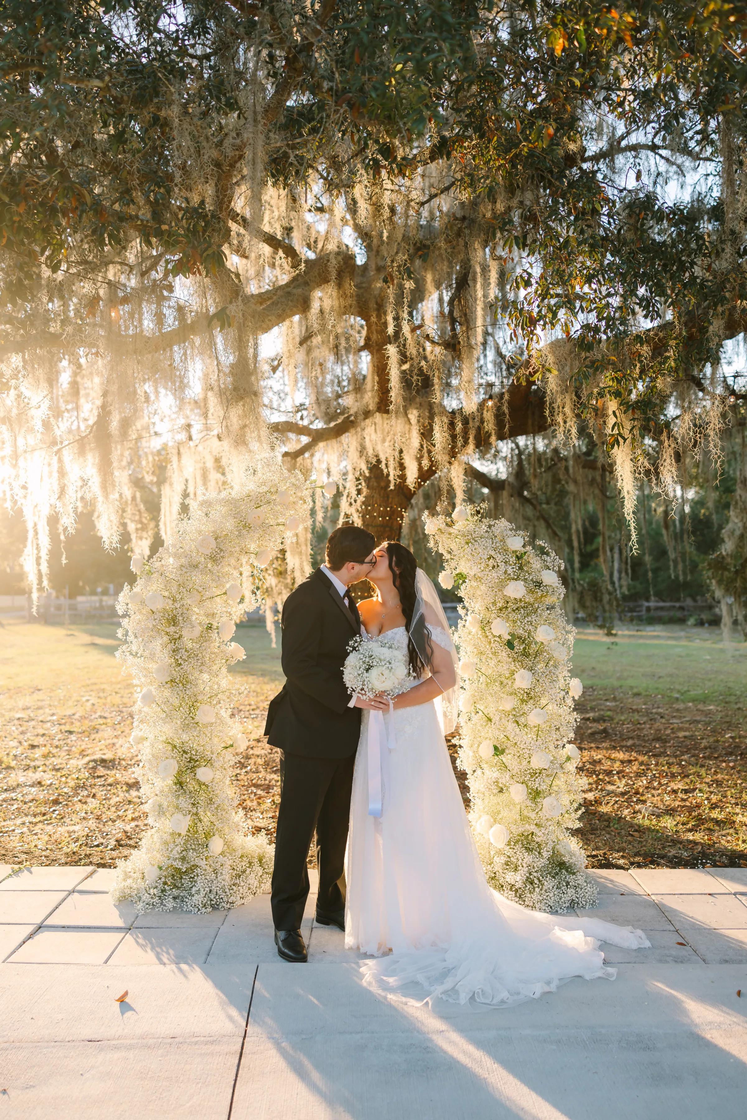 Sunset at the ceremony oak tree