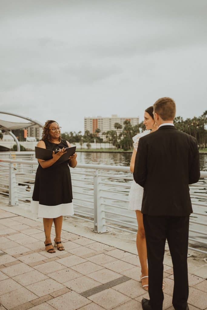 Abundant Notary Services performing civil ceremony waterside