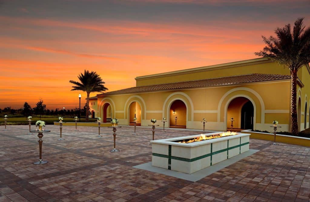 sunset reception site at Omni Orlando Resort at Champions Gate