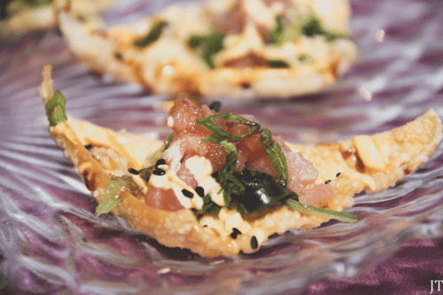steak tartar puff pastry amuse bouche by Uncommon Catering