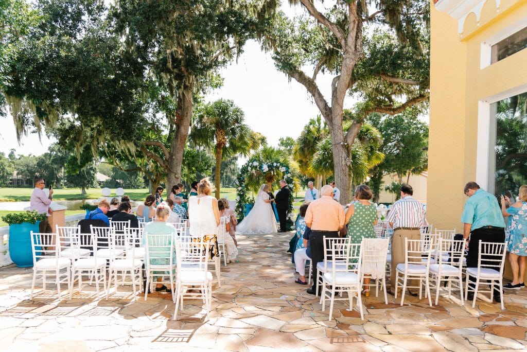 outdoor wedding ceremony cite at La Cita Country Club