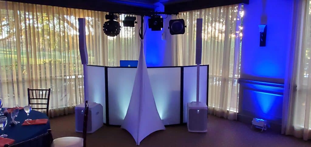 dj booth from Elegant Entertainment DJ and Video Services Orlando