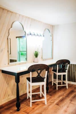 vanity area at The Venue at Gentry Pines