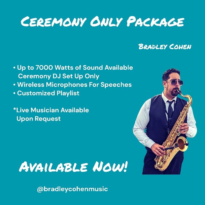 Bradley Cohen Music Ceremony Only Package description