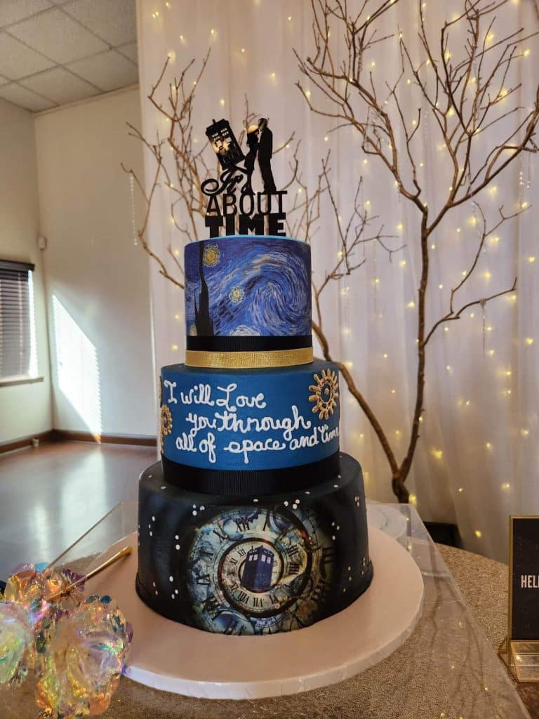 night inspired wedding cake by Cake & Bake