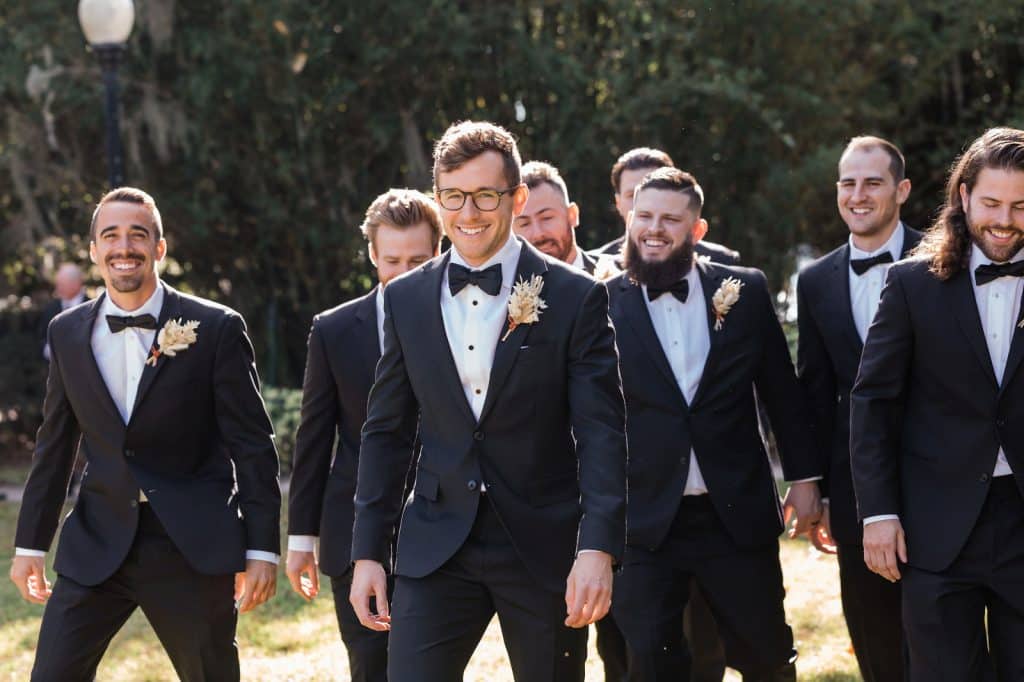 groom and groomsmen waiting for wedding to start photographed by Ashley Jane Photography