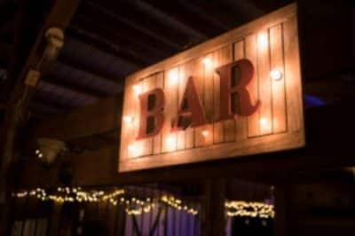 bar open for business at the Rocking L Ranch Wedding Barn