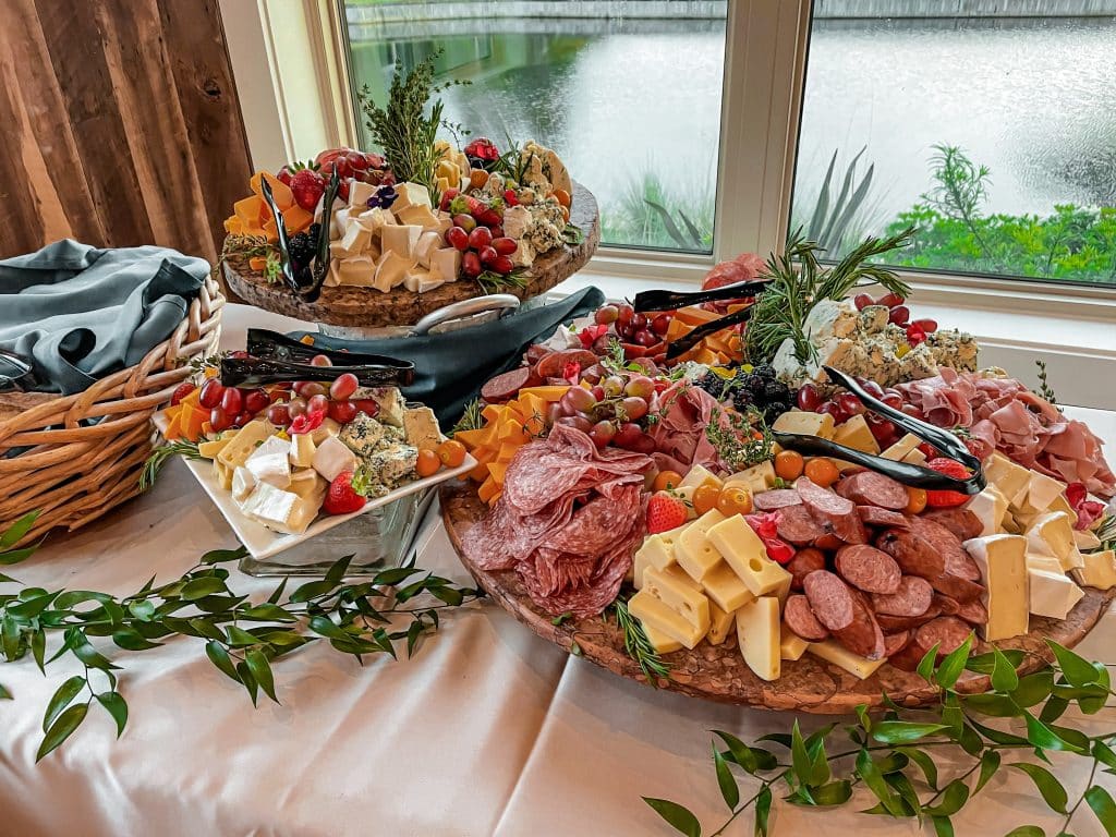 charcuterie platters and appetizers at St. Johns Golf & Country Club