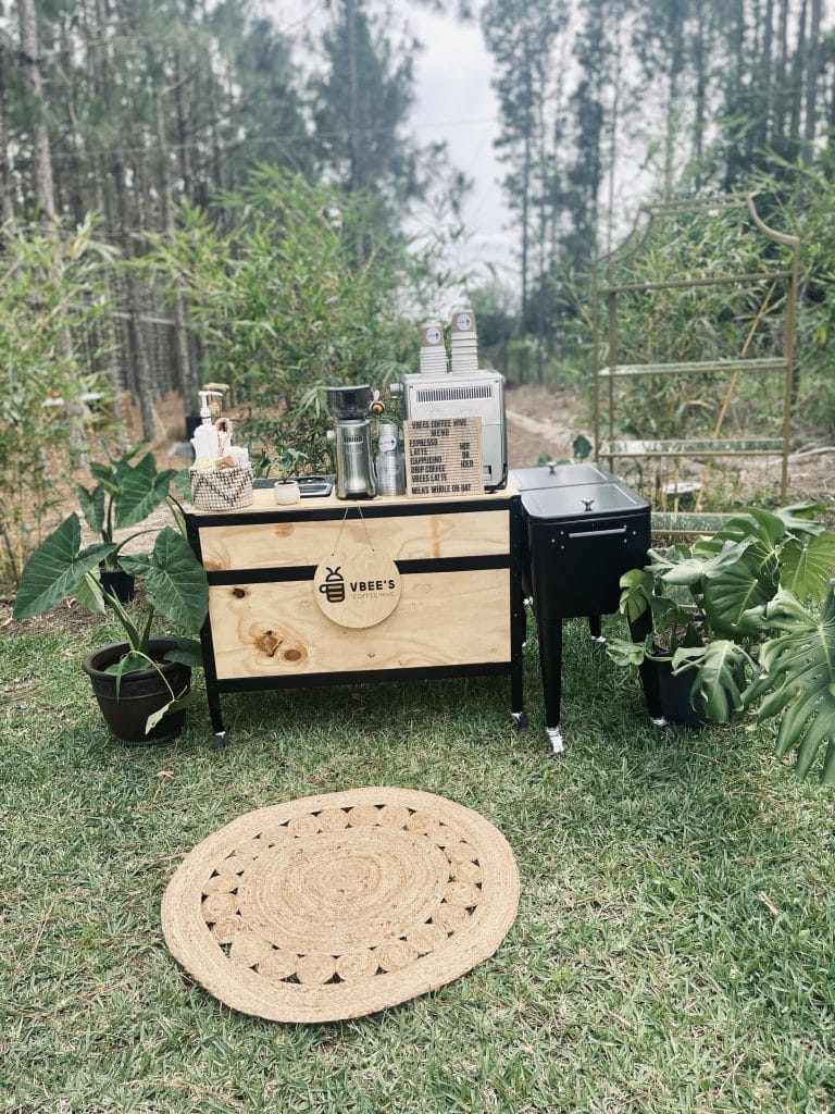 outdoor coffee bar from VBee’s Coffee Hive