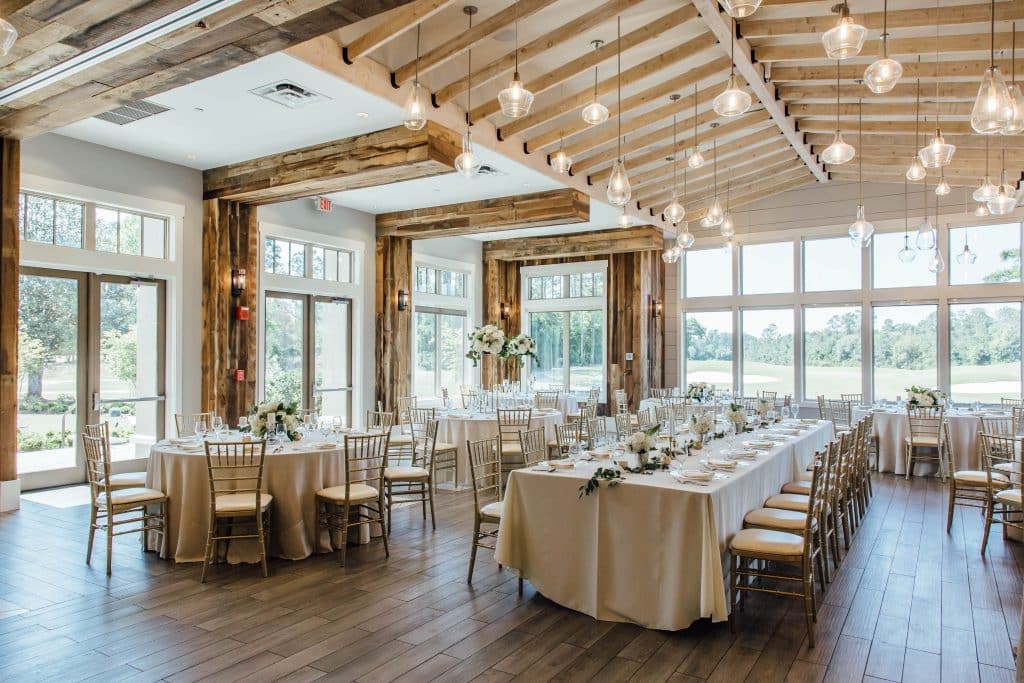 wedding reception room at St. Johns Golf & Country Club