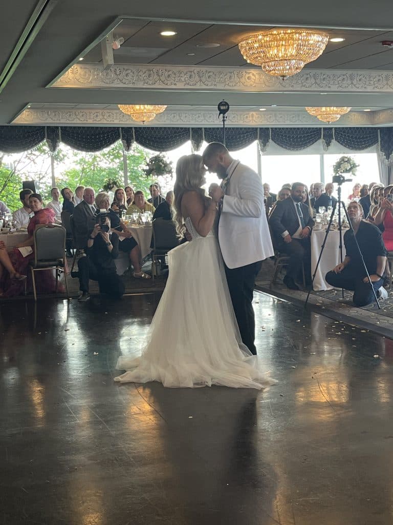 bride and grooms first dance with music from All Good Entertainment