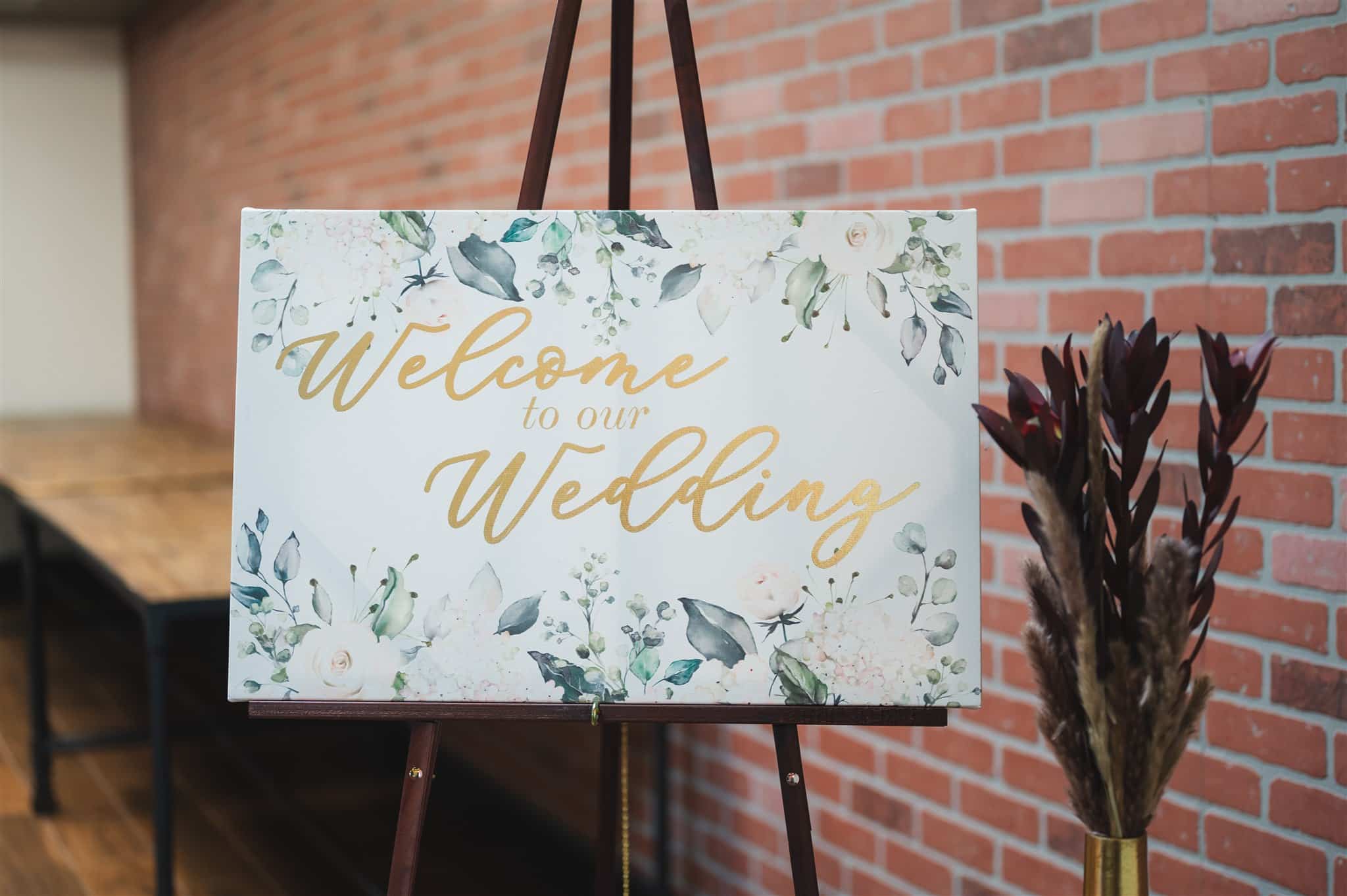 Welcome to our Wedding sign at wedding venue Trellis 925 in Central Florida