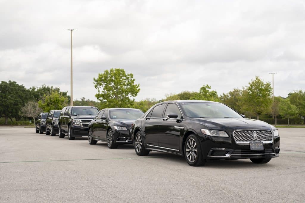 black town cars provided by Kingdom Car Service