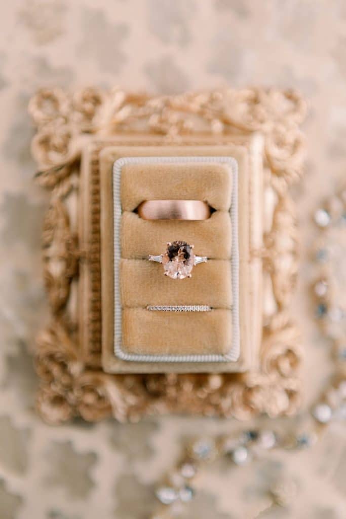 wedding and engagement ring box photographed by Hundreds of Moments Photography