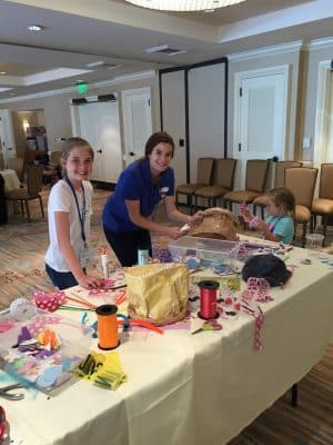 Craft table set up for the kids to enjoy, Central FL