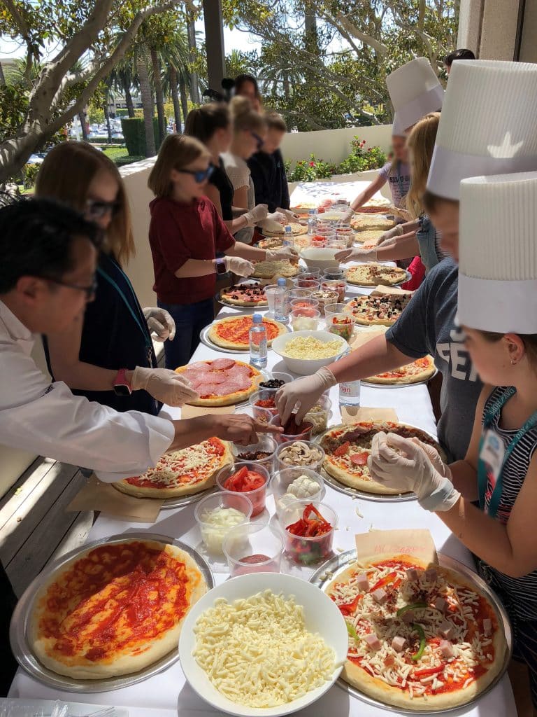 Make your own pizza buffet station, Destination Sitters LLC, Central FL