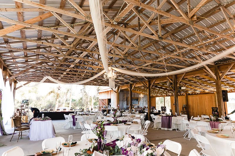 Peacock Ranch Wedding Venue, indoor location, set up for a reception, Orlando, FL