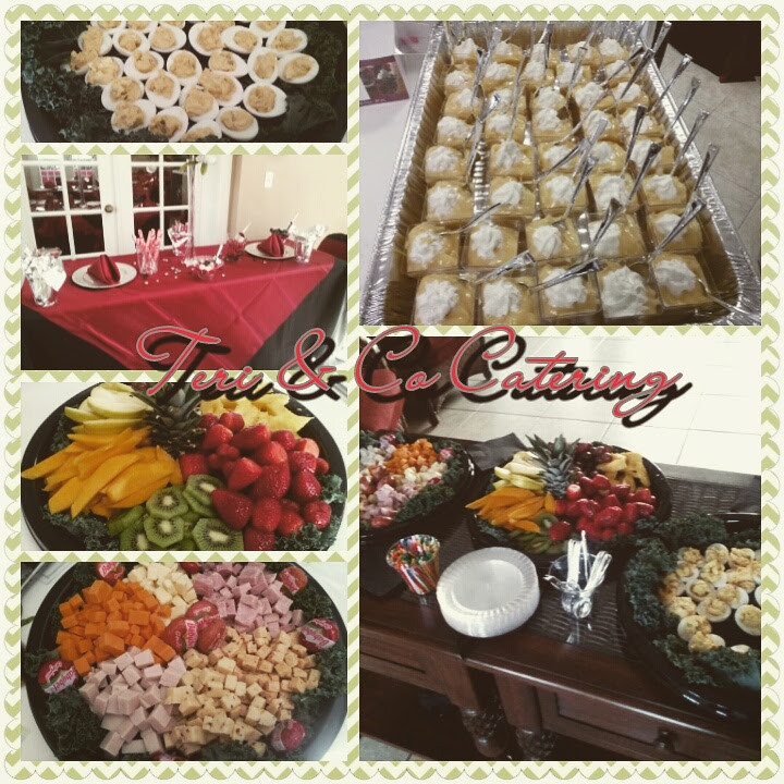 Collage of various catering platters by Teri & Co Catering Services, Central FL