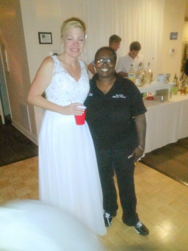 Chef Teri with a happy bride, Teri & Co Catering Services, Central FL