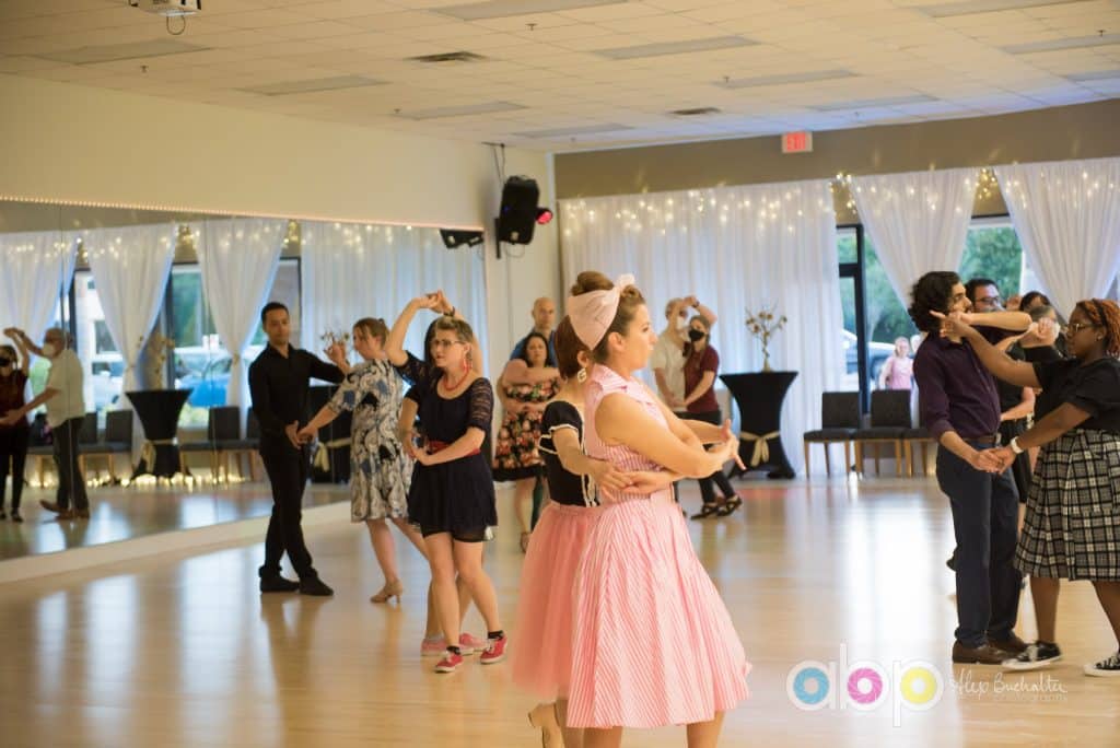 Dance lessons at the studio with several couples, Vintage Dance Company, Central FL