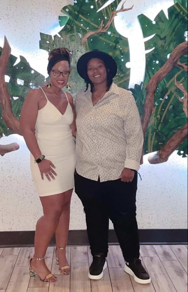 couple poses together for picture