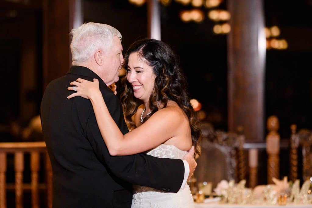 bride dances with her father on wedding day